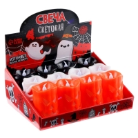 Хэллоуин. Свеча светодиодная &laquo;Привидение&raquo;, цвет МИКС