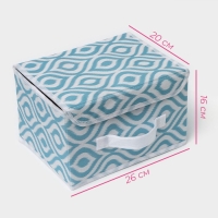 Короб для хранения Доляна &laquo;Лагуна&raquo;, 26&times;20&times;16 см, цвет бирюзовый