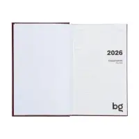 Ежедневник датир 2026г А5 168л б/вин, Бордо