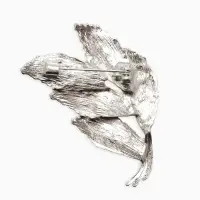 Брошь "Колоски", цвет серебро