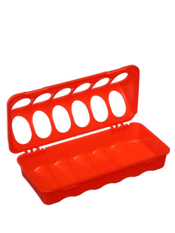 Кормушка - поилка для перепелов 12 ячеек, лотковая, пластик