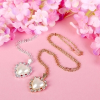 Кулон &laquo;Выбражулька&raquo; сердце объемное, 40 см, цвет МИКС