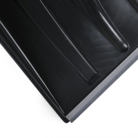 Лопата для уборки снега, автомобильная, пластиковый ковш 380 &times; 370 мм, алюминиевая планка, алюминиевый черенок, с ручкой