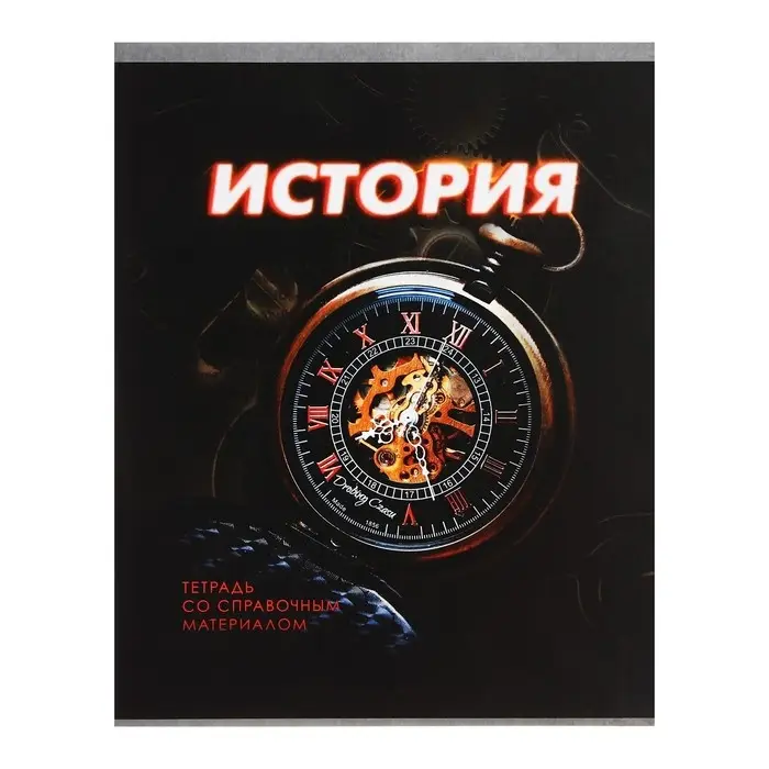 Тетрадь предметная 48 листов в клетку Calligrata &laquo;3D. История&raquo;, со справочным материалом, обложка мелованный картон, блок №2, белизна 75% (серые листы)