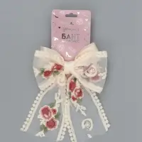 Бант для волос на заколке с вышивкой &laquo;Цветы&raquo;, Принцессы