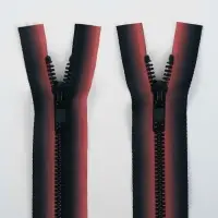 Молния &laquo;Трактор&raquo;, №5, разъёмная, замок автомат, 60 см, красная, чёрная