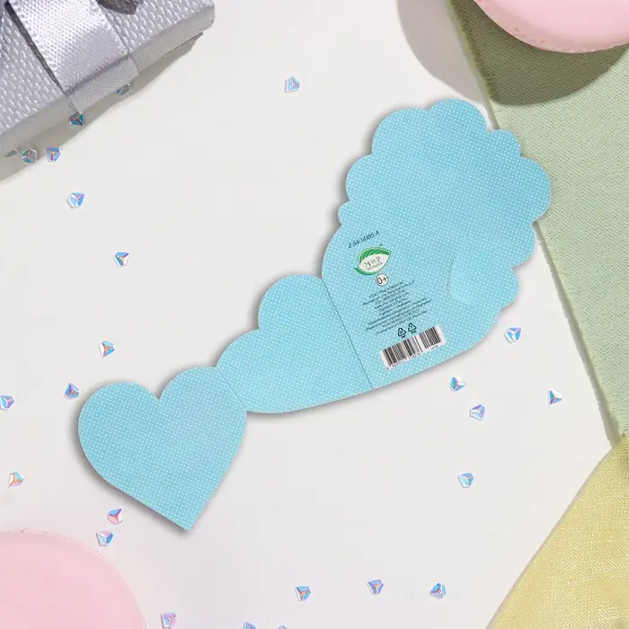 Мини-открытка Love is, глиттер, 10&times;13.5 см