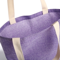 Шопер без застёжки, из текстиля, цвет сиреневый