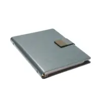 Органайзер на кольцах, А5, с хлястиком, 80л, линия, к/зам, Зеленый