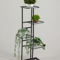 Подставка для цветов Greengo, 5 полок, 44 &times; 22 &times; 95 см, напольная, металл, тёмно-серая