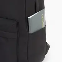 Рюкзак, 28*11*40, отд на молнии, 2 н/к на молнии, 2 б/к, черный