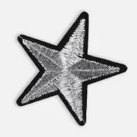 Термоаппликация &laquo;Звёздочка&raquo;, 3.7&times;3.7 см, цвет серебряный