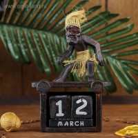 Сувенир &laquo;Абориген-календарь&raquo;, 18&times;11&times;8 см, дерево