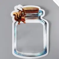 Пакет для хранения "Стеклянная баночка с пробкой. Белочка", застёжка zip-lock 17х24,5+7 см   1088652