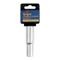 Головка торцевая шестигранная удлиненная ТУНДРА, под квадрат 1/2", 12 мм, CrV