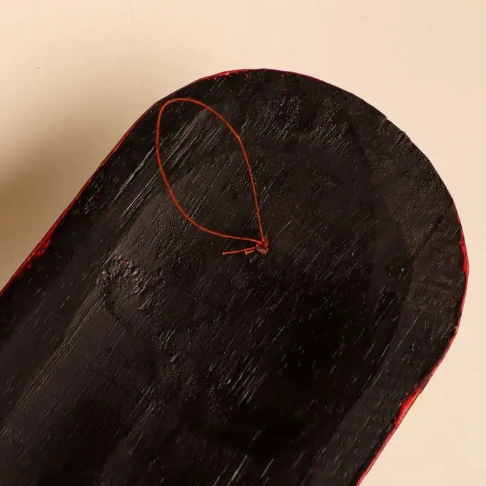 Маска настенная дерево "Абориген коричневый с желтым узором" 3х12х50 см