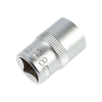 Головка торцевая шестигранная ТУНДРА, под квадрат 1/2", 18 мм, CrV