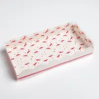 Коробка для кондитерских изделий с PVC крышкой &laquo;Счастливого Нового года!&raquo;, 10.5 х 21 х 3 см