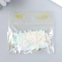 Декор для творчества пластик "Розочка на ветке" набор 60 шт полупроз. 0,88х0,53 см