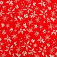 Пленка упаковочная для подарков, металлизированная, 35мкм "Колокольчики&ldquo;, 50х70см