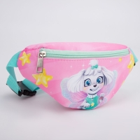 Сумка детская для девочки поясная &laquo;Собака&raquo; 20 см х 10 см х 6 см