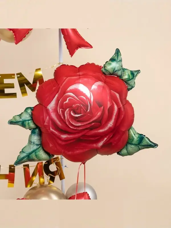 Воздушный шар фольгированный 32" &laquo;Акварельная роза&raquo;, фигура