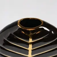 Ваза настольная керамика "Новайо" 18х17 см, чёрный