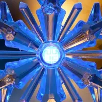 Подвеска светодиодная &laquo;Ледяная снежинка&raquo; 11 см, 1 LED, от батареек LR41&times;3, свечение RGB