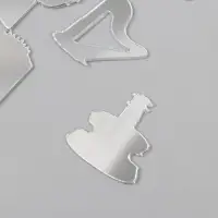 Декор для творчества пластик зеркальный "Музыкальные инструменты" набор 6 шт