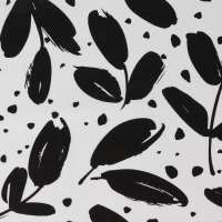 Скатерть на стол Доляна 137&times;180 см, черно-белая