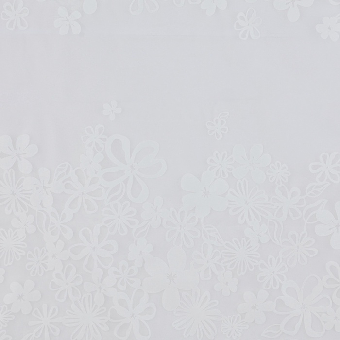 Штора для ванной &laquo;Цветочный вальс&raquo;, с люверсами, с утяжелителями, PEVA ароматизированная, 180&times;180 см, белая