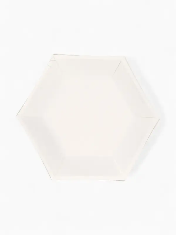 Набор тарелок мрамор белый 23 см. (10 шт)