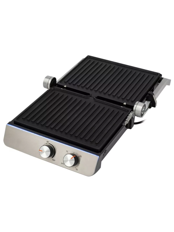 Электрогриль HYG-5047 2200Вт серебристый