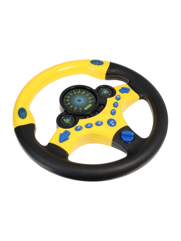 Руль музыкальный "Cупер водитель", свет и звук , работает от батареек В ПАКЕТЕ