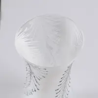 Ваза &laquo;Креман&raquo;, перья, h=26 см, стекло, белая