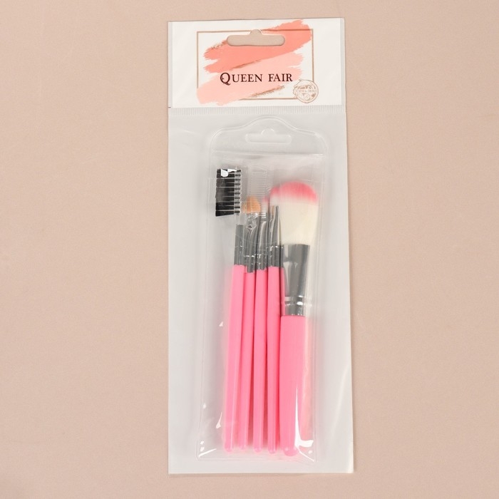 Набор кистей для макияжа &laquo;Нежность&raquo;, 5 предметов, цвет розовый