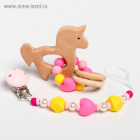 Подарочный набор: Держатель для соски-пустышки и прорезыватель &laquo;Принцесса&raquo;, Mum&Baby