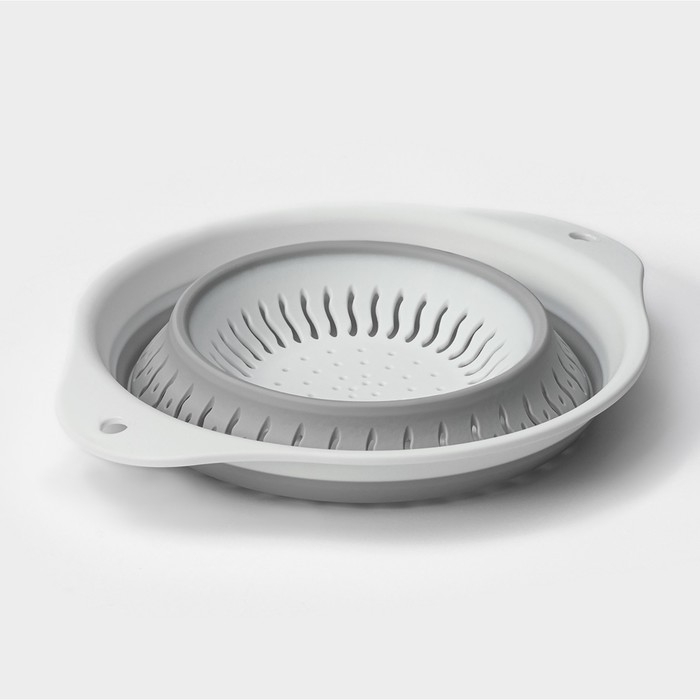 Дуршлаг складной &laquo;Флекс&raquo;, 2,2 л, 29,5&times;24&times;10,5 см, цвет смоки