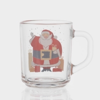 Кружка стеклянная чайная &laquo;С Новым Годом&raquo;, 200 мл, МИКС