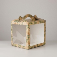 Коробка кондитерская с окном, сундук, &laquo;Сказка&raquo; 20 х 20 х 20 см, Новый год