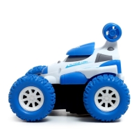 Машинка &laquo;Перевёртыш&raquo;, радиоуправляемая, работает от аккумулятора, цвет синий