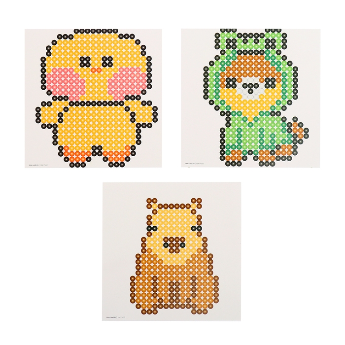 Аквамозаика &laquo;Зверята&raquo;, более 1000 шариков, 3 фигурки