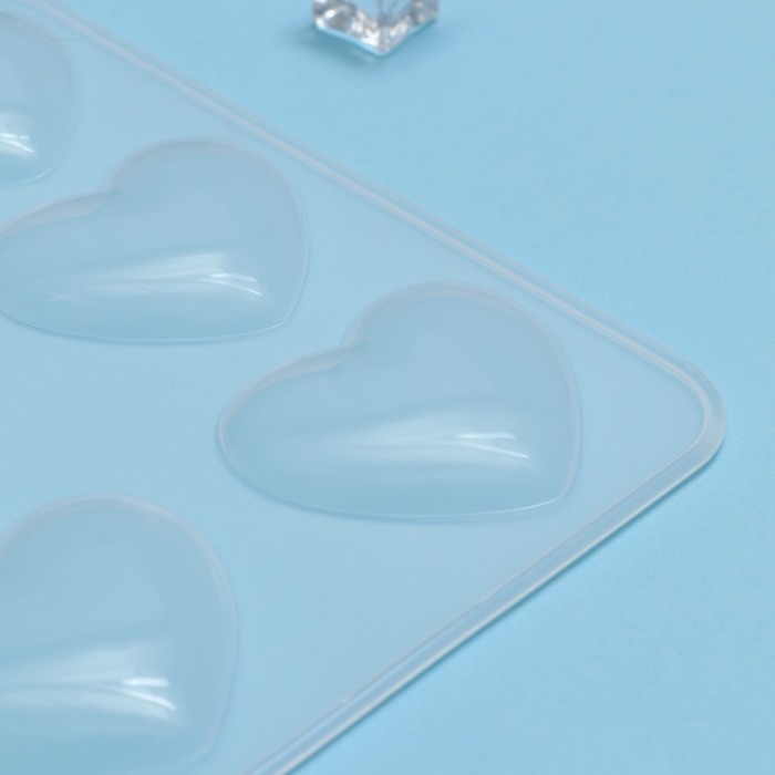 Форма для шоколада Доляна &laquo;Сердечки&raquo;, силикон, 20&times;17,5&times;0,6 см, 9 ячеек (5,5&times;5 см)