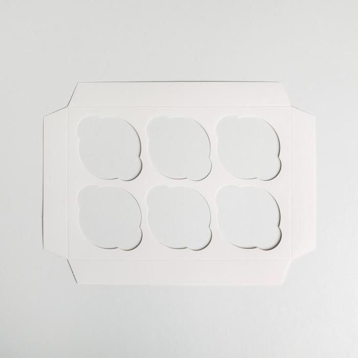 Коробка для капкейков, кондитерская упаковка, 6 ячеек &laquo;23 Февраля&raquo;, 23 х 16 х 10 см