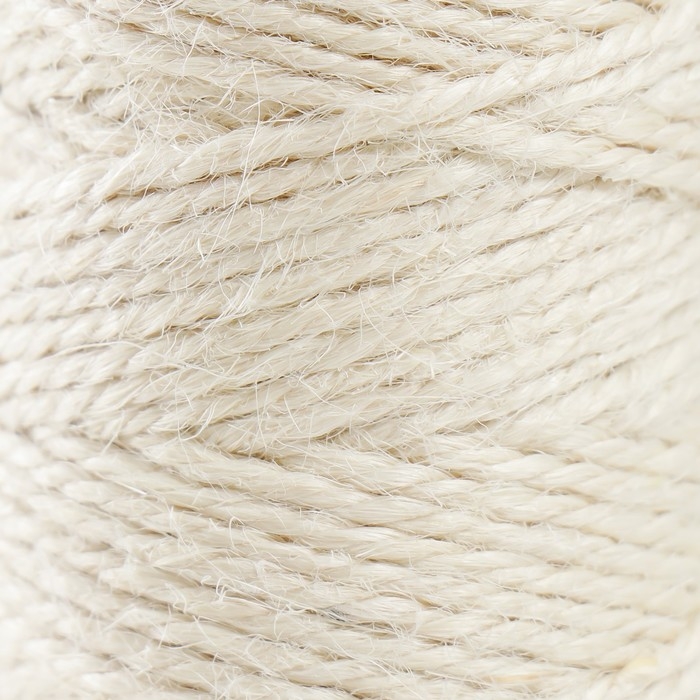 Пряжа 100% джут "Молочный" 50 метров 4х4х10 см