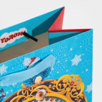 Пакет подарочный новогодний ламинированный &laquo;Лесные зверушки&raquo;, MS 18 х 23 х 10 см, Новый год