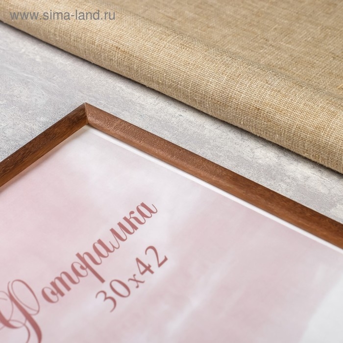 Фоторамка сосна с19 орех 30х42 см (пластиковый экран)