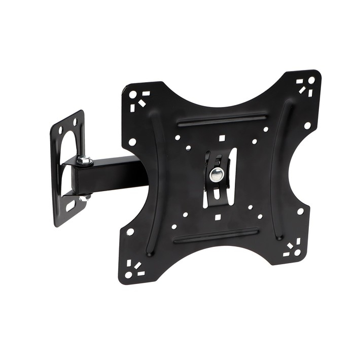 Кронштейн Luazon KrON-76, для ТВ, наклонно-поворотный, 14-42", 60-200 мм от стены, чёрный