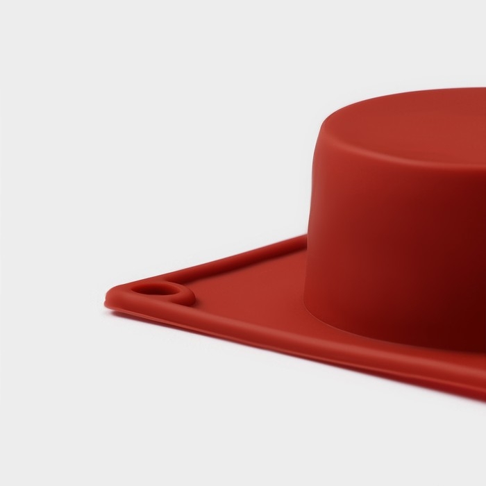 Форма силиконовая для выпечки Доляна &laquo;Фигуры.Круг&raquo;, 29&times;17&times;2,7 см, 8 ячеек (5,8&times;2,7 см), цвет коричневый