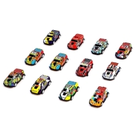 Набор машинок &laquo;Безумные гонки&raquo;, металлические, инерция, игровой коврик, в детском ящике на колёсах с крышкой, 50 шт.